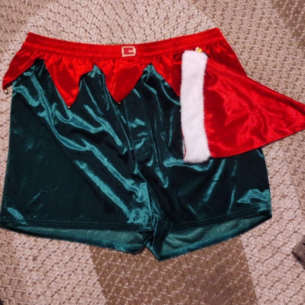 Mens Christmas Boxers And Santa Hat NWT